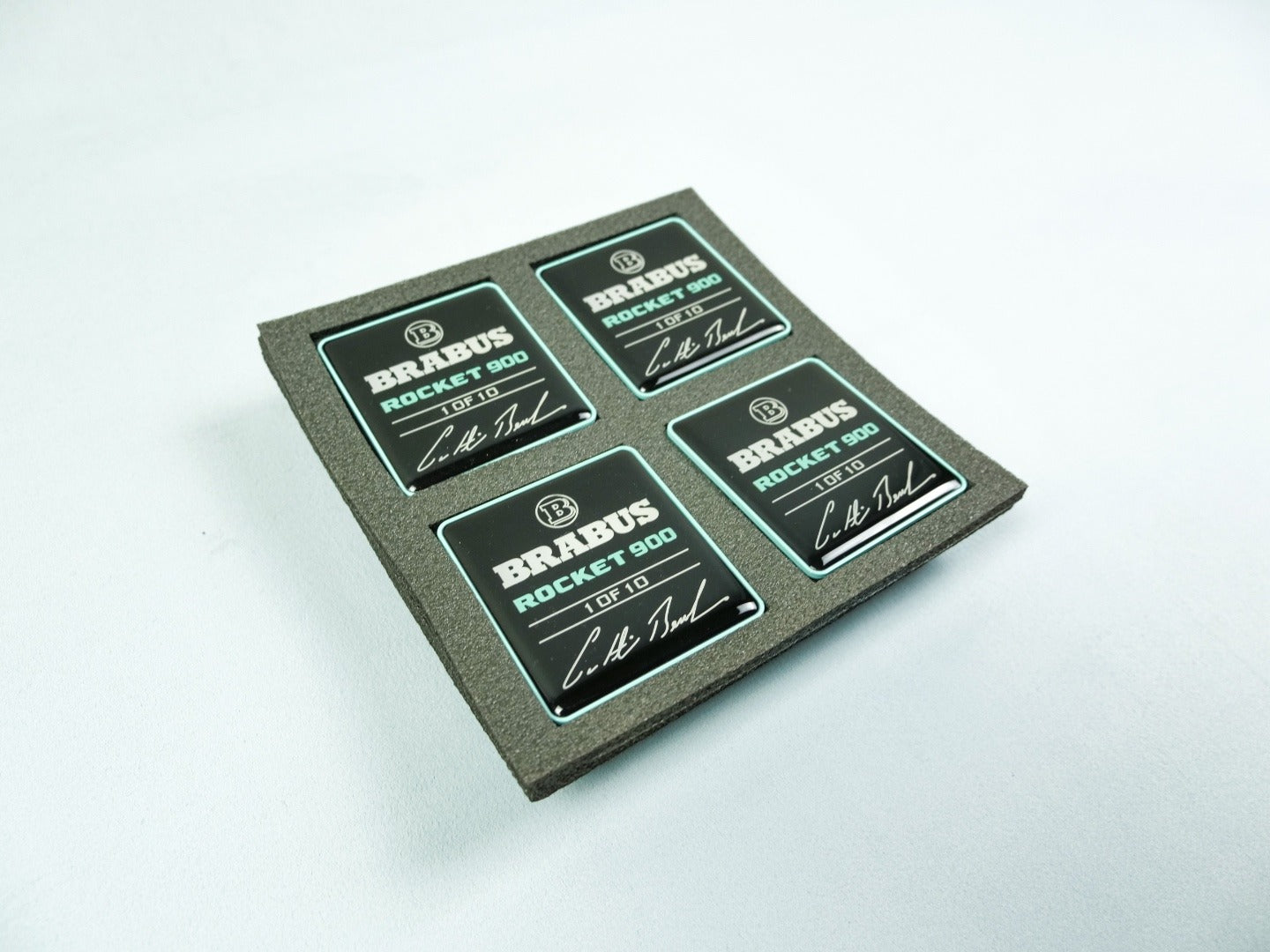 Metal Brabus Rocket G900 Tiffany blue seats emblem set for Mercedes-Benz W463A