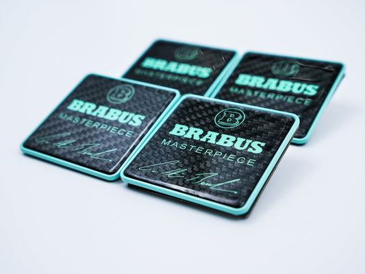 Metal with carbon Brabus Masterpiece tiffany blue seats emblem set for Mercedes-Benz W463A