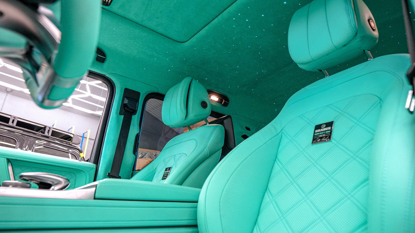 Tiffany blue interior upholstery trim remanufacture Mercedes Benz W463A G-Class G-Wagon