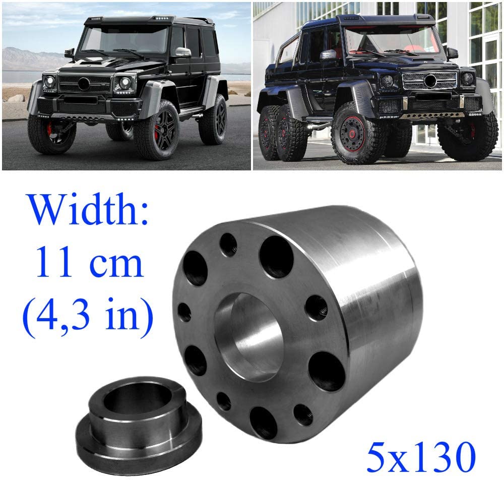 Aluminum Wheel Spacers Adapters 5x130 110x160mm 4x4 for Mercedes G Wagon W463 from Tuning Shop, designed for durability and performance.