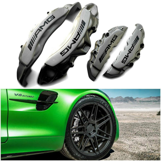 AMG Grey Disc Caliper Covers 4 pcs Set for Mercedes-Benz G-Wagon W463 from Tuning Shop, made of fiberglass reinforced plastic.