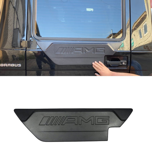 AMG Rear Door Fiberglass Attachment Trim for Mercedes-Benz G-Wagon W463 G63 G55 G500 from Tuning Shop, made from fiberglass reinforced plastic with a matte surface.