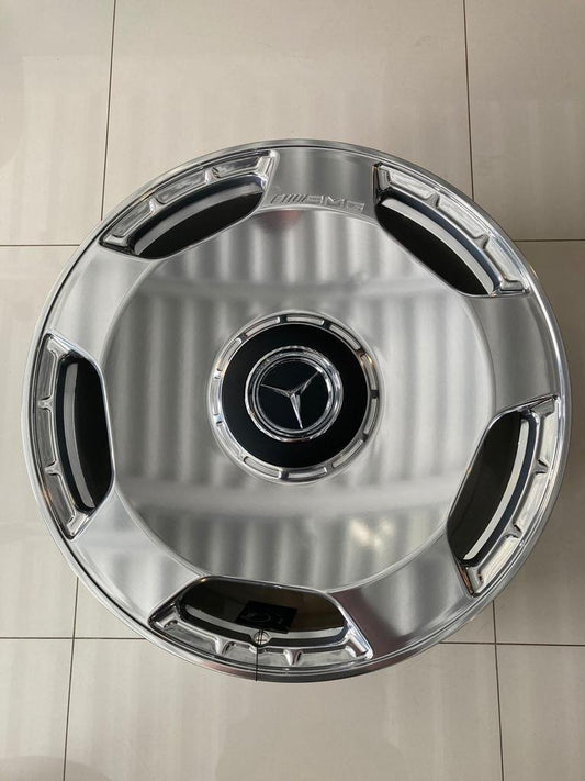 AMG R22 Chrome Rims for Mercedes W463 W463A G-Class from Tuning Shop, featuring a bolt pattern of 5x130 and a chrome finish.