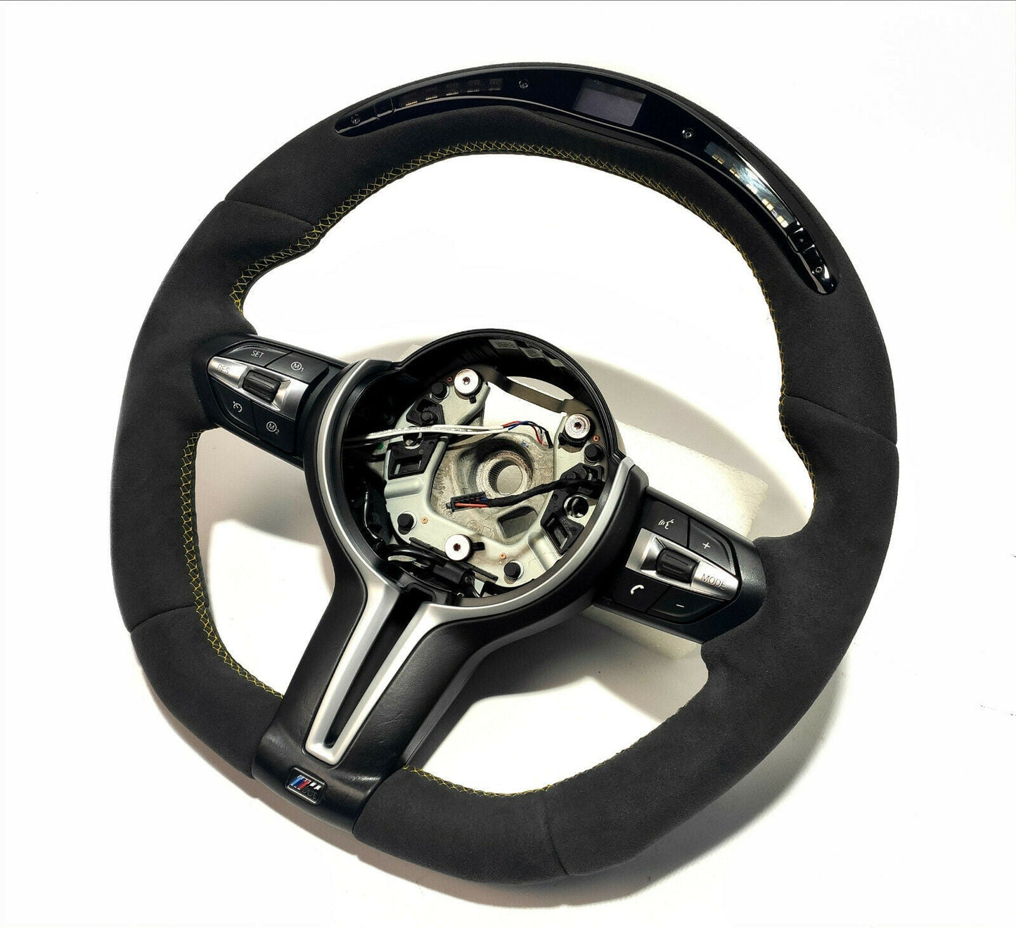 BMW F15 F30 M Style Steering Wheel Alcantara Flat Bottom with LEDs