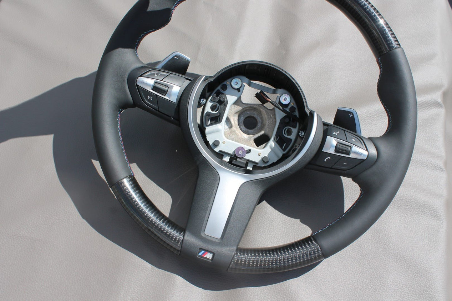 BMW F30 F31 F15 F16 Steering Wheel Carbon Leather M style