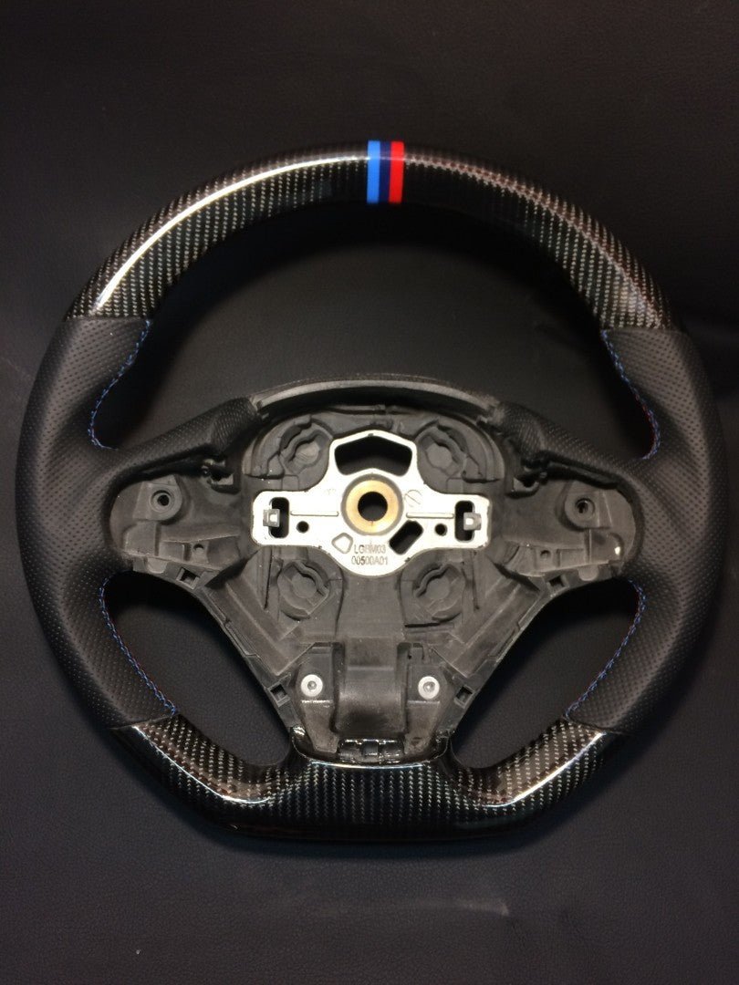 BMW F30 F31 F15 F16 steering wheel carbon leather 12 o'clock stripes