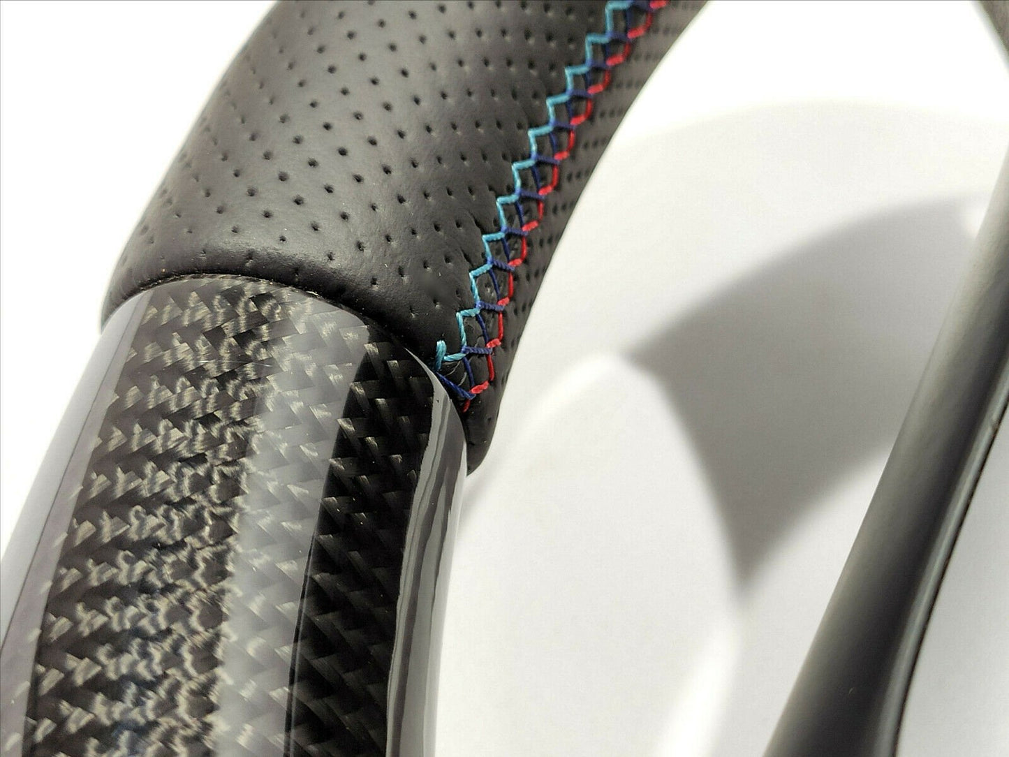 BMW F30 Steering Wheel Carbon Fiber Leather Flat Bottom