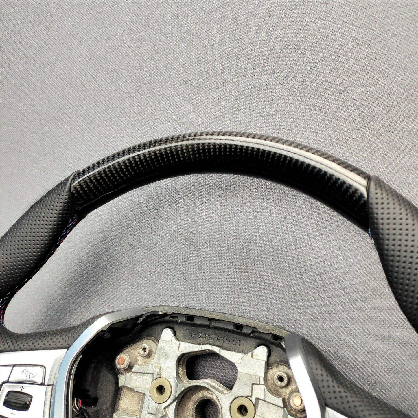 BMW G20 G30 G31 G01 G02 Steering Wheel Carbon Fiber Leather Flat Bottom