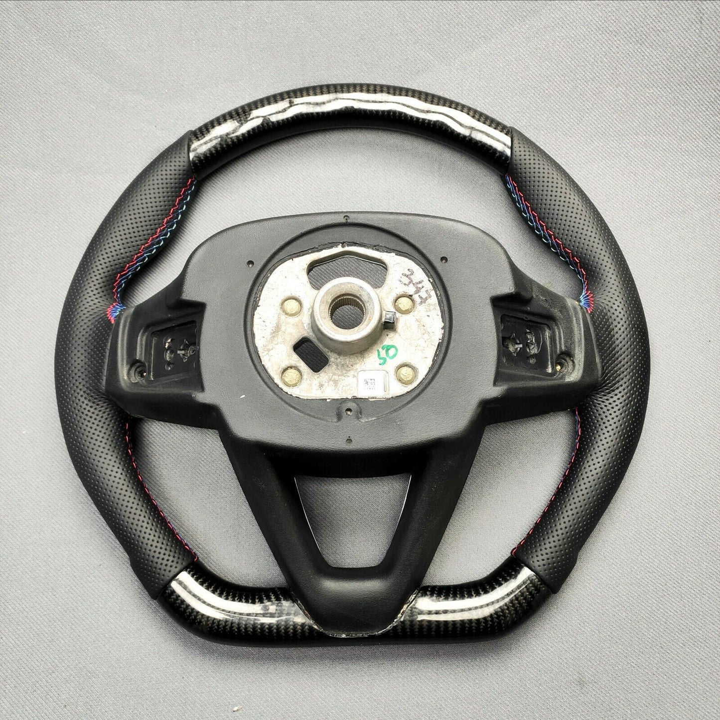 BMW G20 G30 G31 G01 G02 Steering Wheel Carbon Fiber Leather Flat Bottom