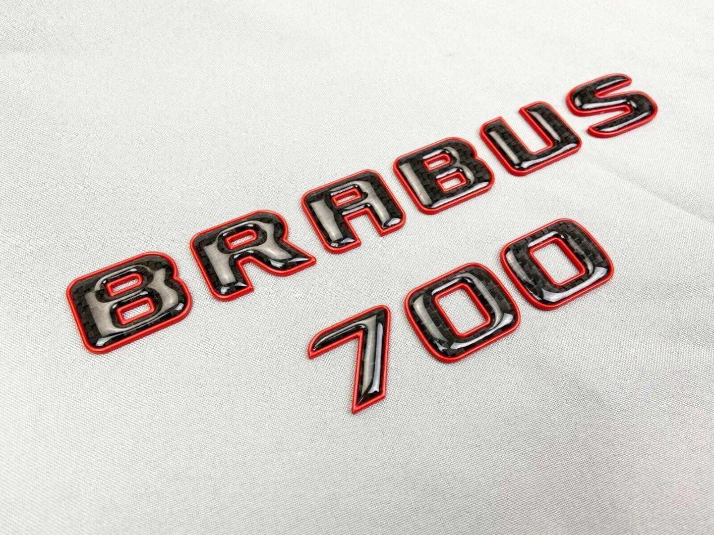 Brabus 700 emblem logo red metallic with carbon for Mercedes-Benz W463 W463A W464 G-Class