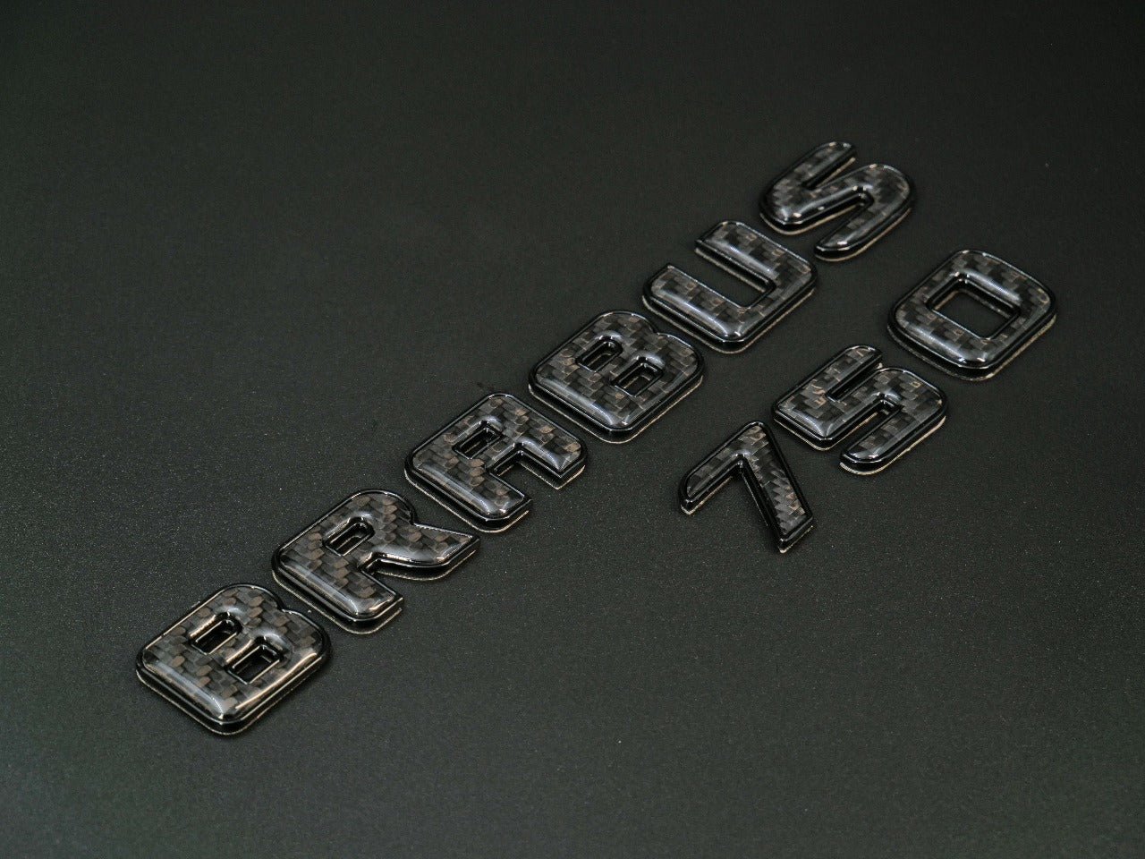 Brabus 750 emblem logo BLACK metallic with carbon for Mercedes-Benz W463A W464 G-Wagon, AMG SL 63