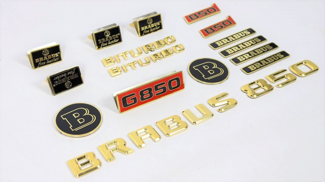 Brabus 850 golden badges stickers emblems logo set for Mercedes-Benz W463 G-Class