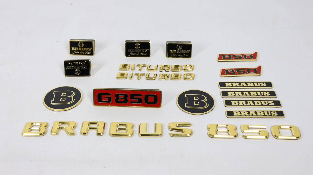 Brabus 850 golden badges stickers emblems logo set for Mercedes-Benz W463 G-Class