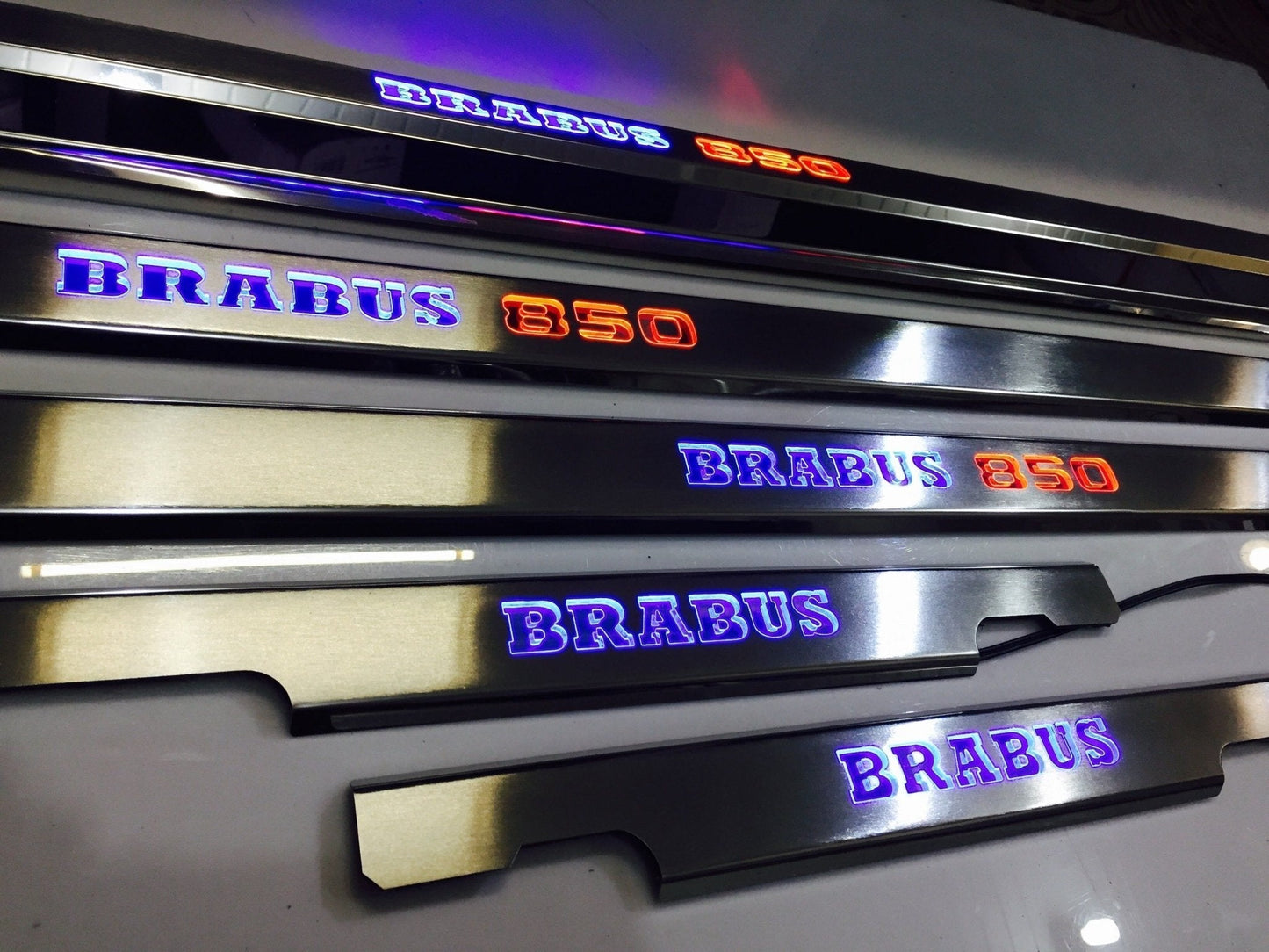 Brabus 850 LED Illuminated Door Sills 4 or 5 pcs for Mercedes-Benz G-Class W463