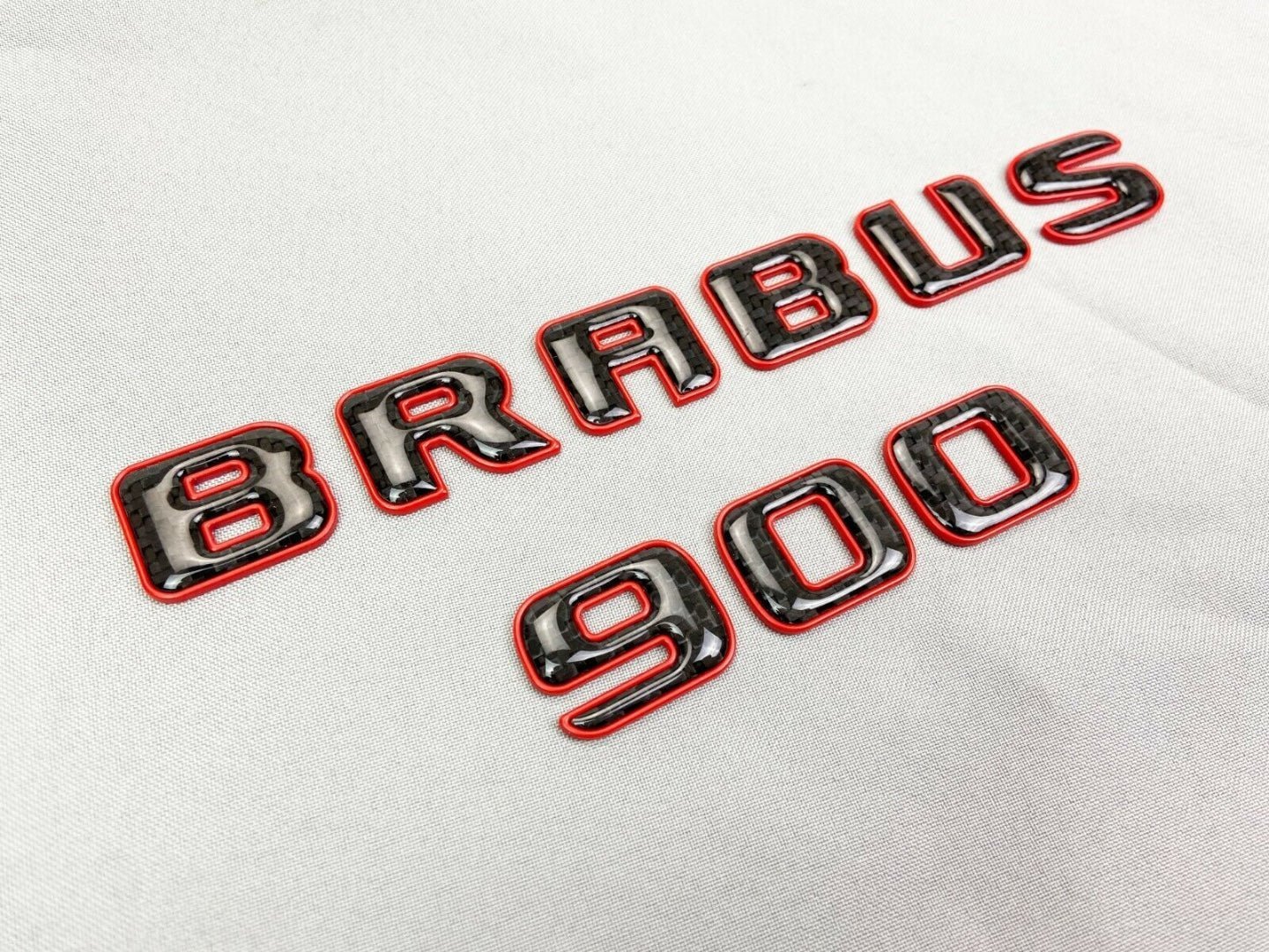 Brabus 900 emblem logo red metallic with carbon for Mercedes-Benz W463 W463A W464 G-Class