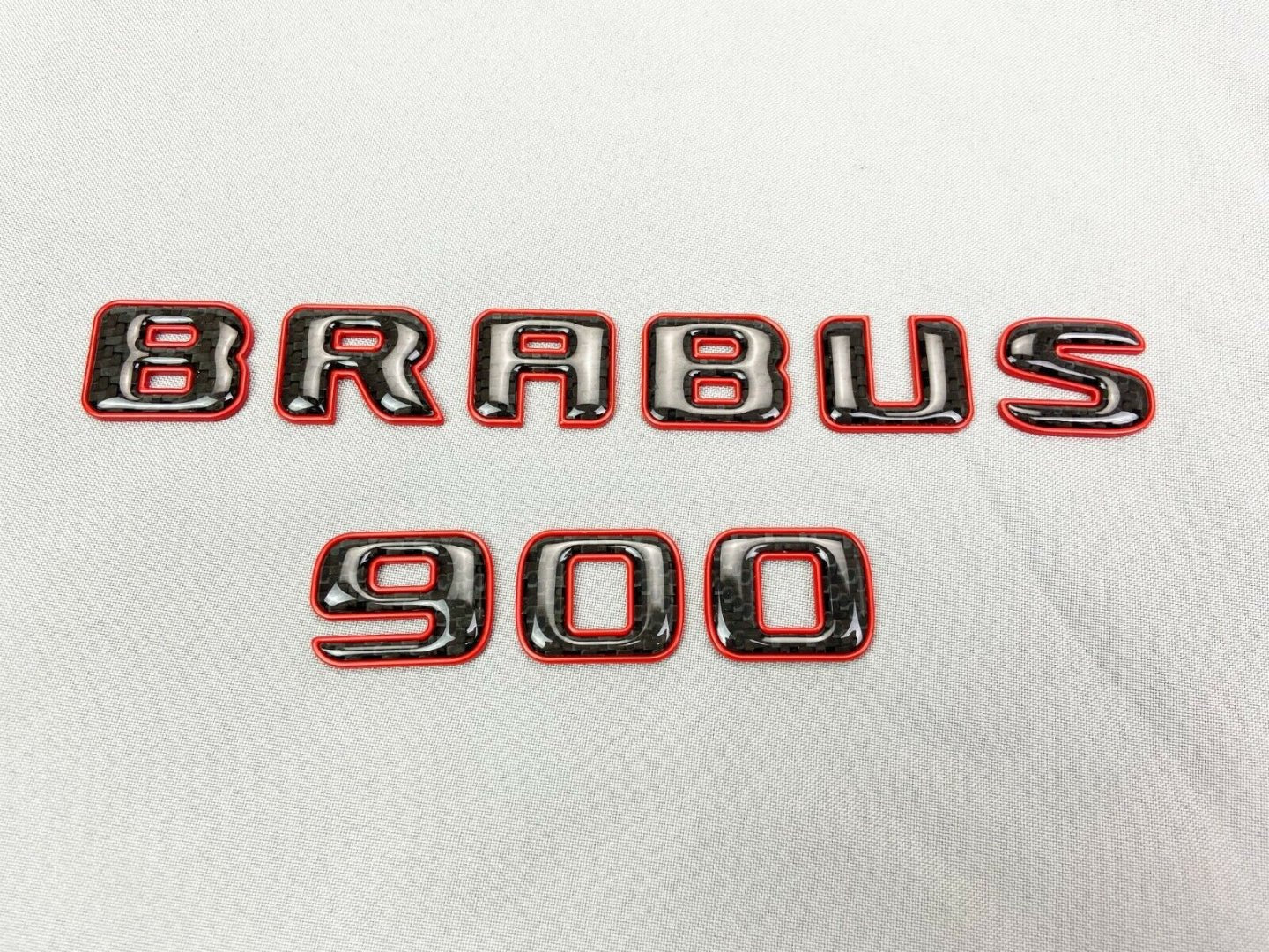 Brabus 900 emblem logo red metallic with carbon for Mercedes-Benz W463 W463A W464 G-Class