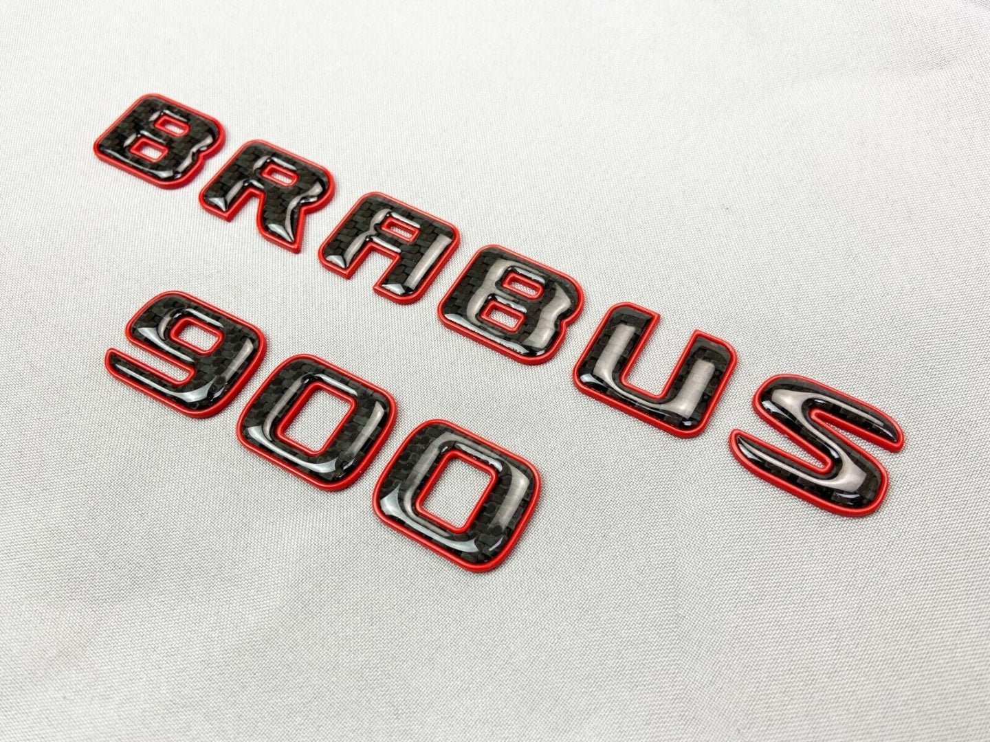 Brabus 900 emblem logo red metallic with carbon for Mercedes-Benz W463 W463A W464 G-Class