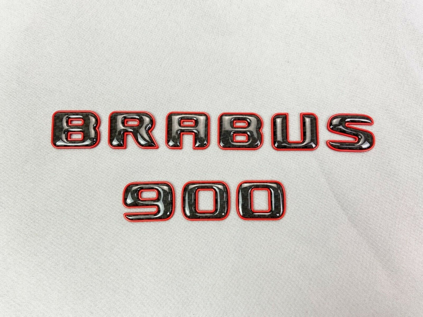 Brabus 900 emblem logo red metallic with carbon for Mercedes-Benz W463 W463A W464 G-Class