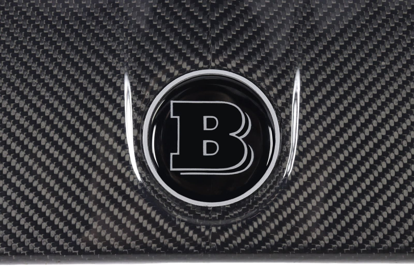 Brabus badge logo emblem 55mm 2-component grey metallic for hood trunk for Mercedes-Benz G-Wagon G-Class W463 W463A