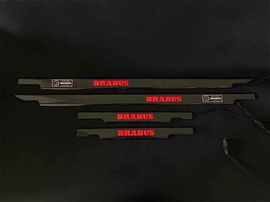 Brabus Door Sills 4 pcs Carbon fiber Red LED Illuminated for Mercedes-Benz G W463