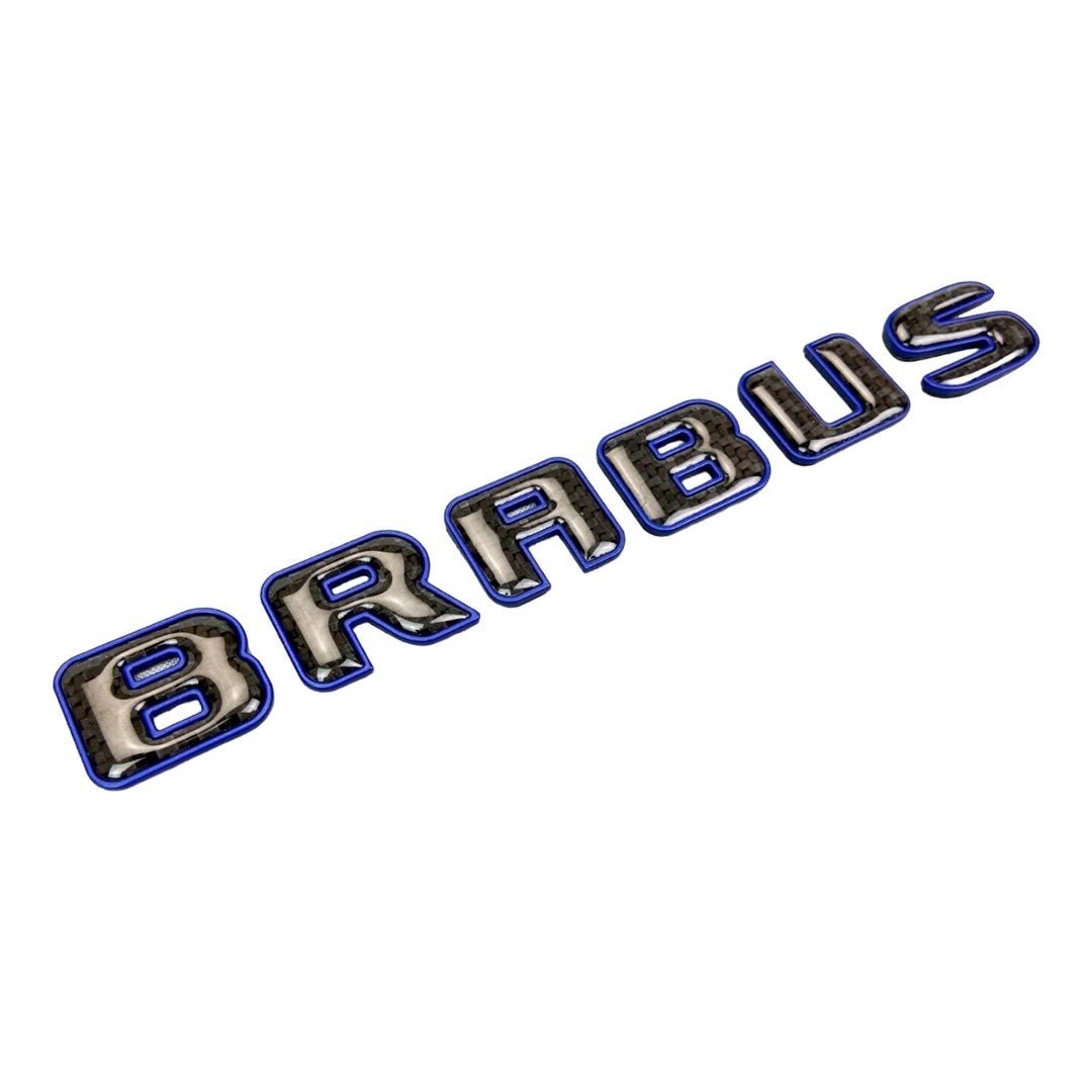 Brabus emblem logo Blue metallic with carbon for Mercedes-Benz W463 W463A W464 G-Class