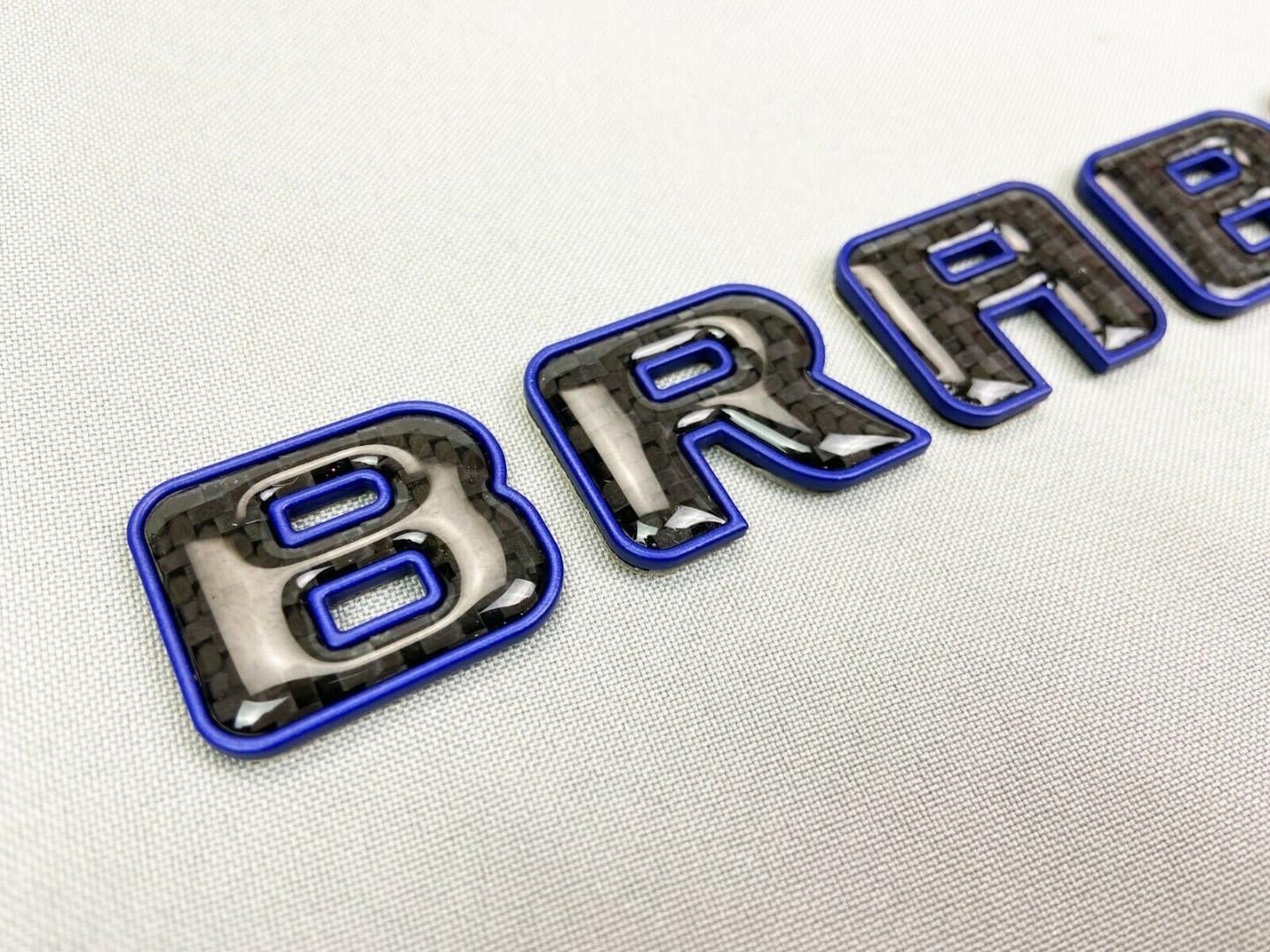 Brabus emblem logo Blue metallic with carbon for Mercedes-Benz W463 W463A W464 G-Class