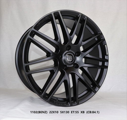 BRABUS Rims R22 BLACK MATT for Mercedes-Benz W463 W463A G-Class