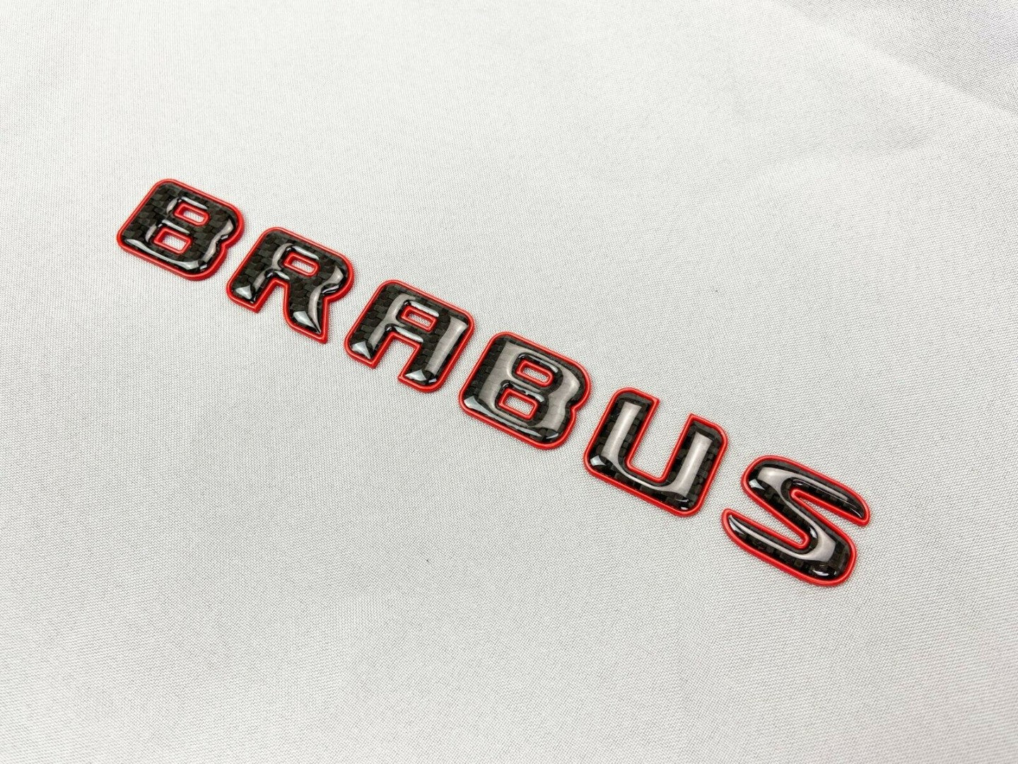 Brabus ROCKET style emblem logo red metallic with carbon for Mercedes-Benz W463 W463A W464 G-Class