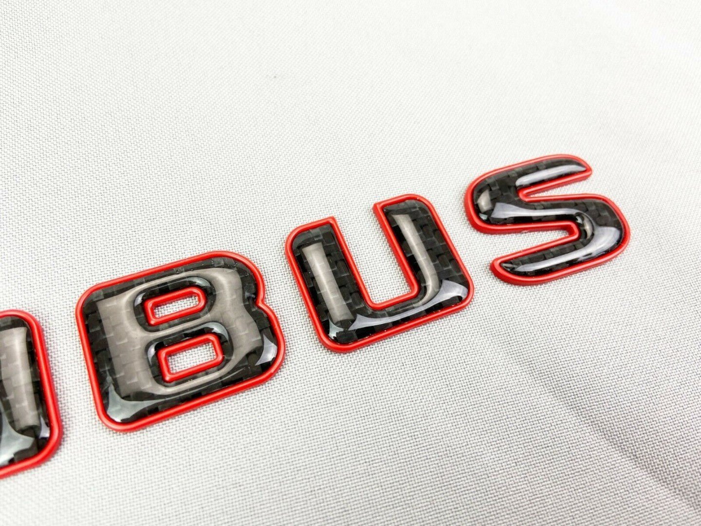 Brabus ROCKET style emblem logo red metallic with carbon for Mercedes-Benz W463 W463A W464 G-Class