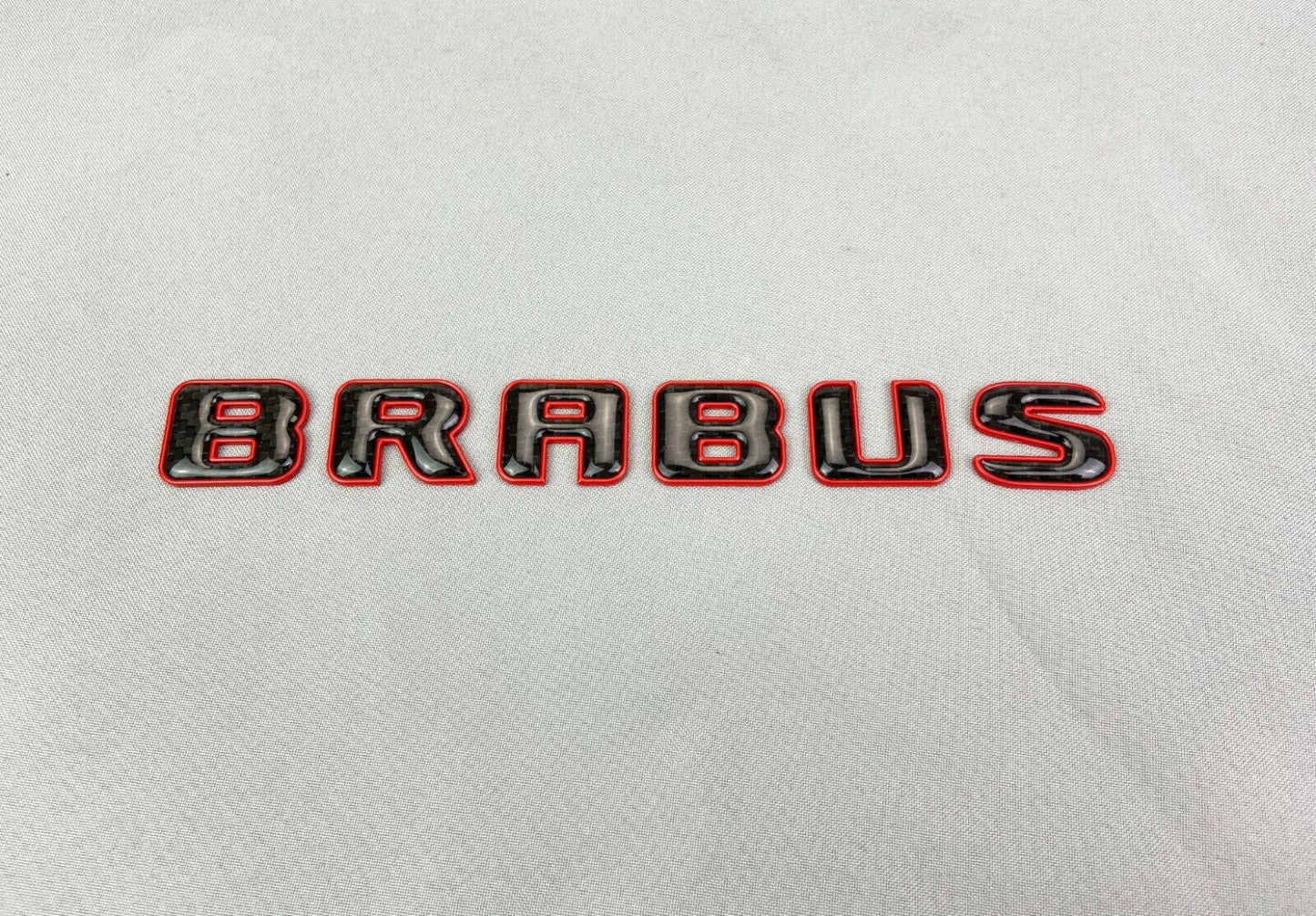 Brabus ROCKET style emblem logo red metallic with carbon for Mercedes-Benz W463 W463A W464 G-Class