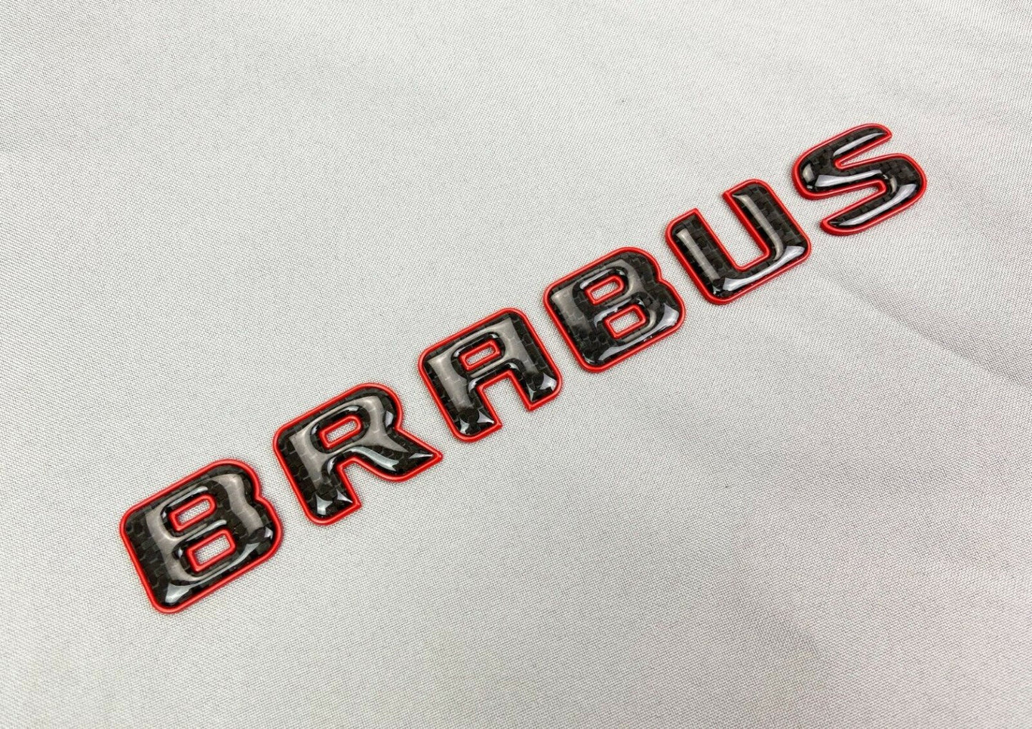 Brabus ROCKET style emblem logo red metallic with carbon for Mercedes-Benz W463 W463A W464 G-Class