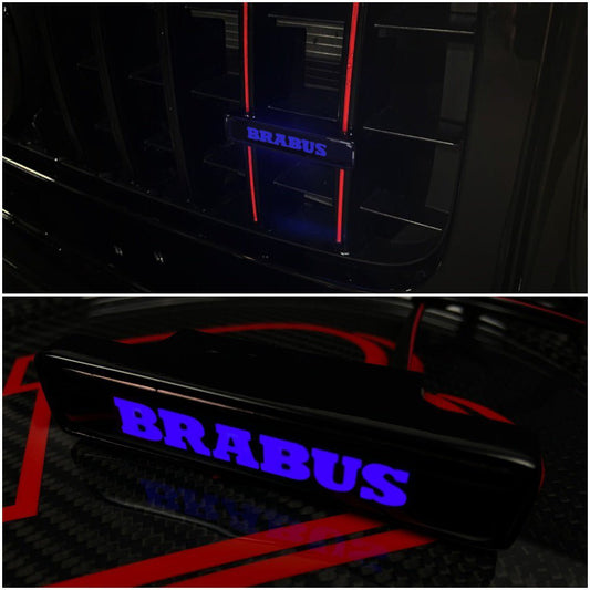 Brabus style Front Grille Blue LED Illuminated Logo Badge Emblem for Mercedes Benz G-Wagon G-Class W463 W463A W464