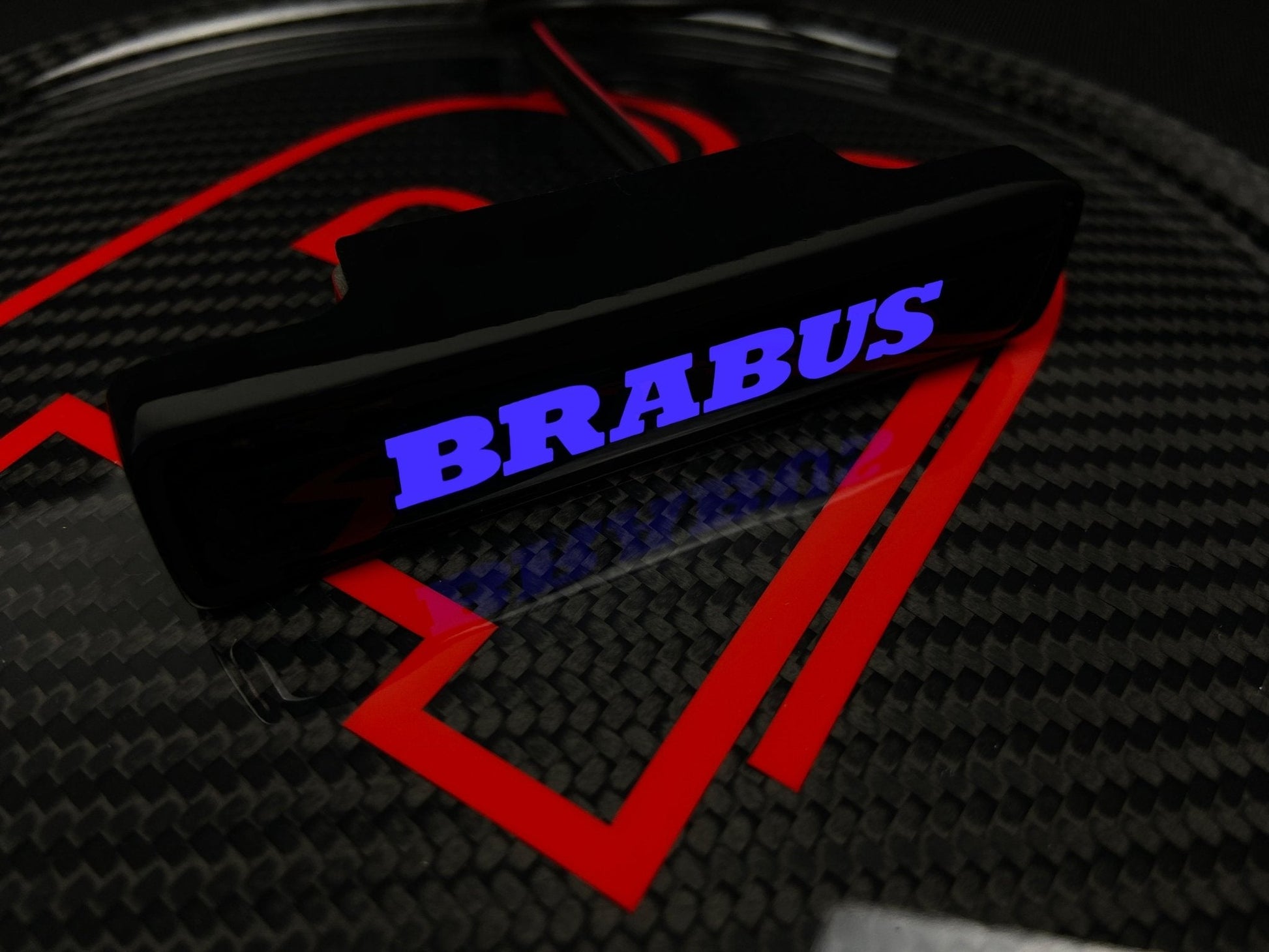 Brabus style Front Grille Blue LED Illuminated Logo Badge Emblem for Mercedes Benz G-Wagon G-Class W463 W463A W464