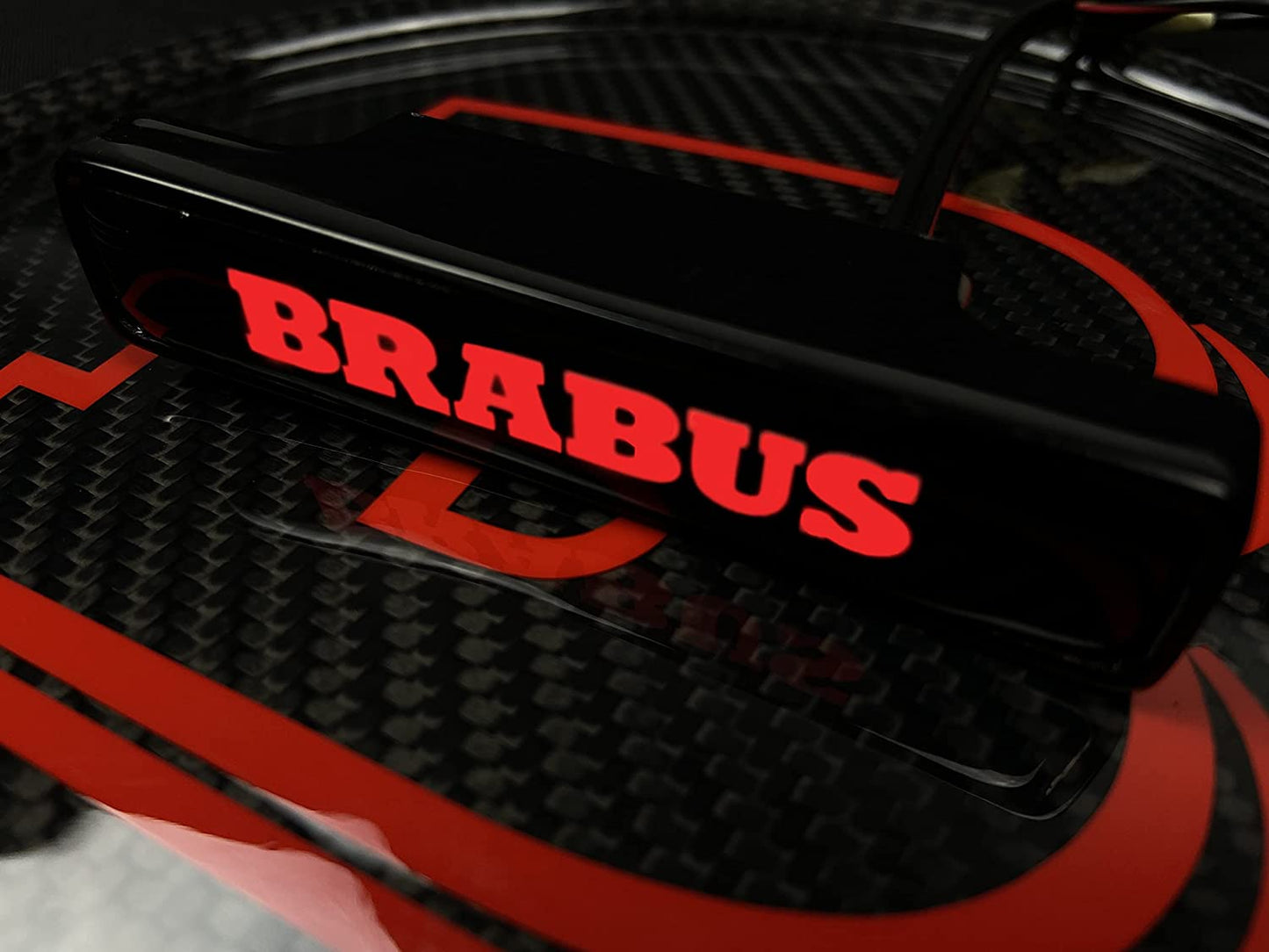 Brabus style Front Grille Red LED Illuminated Logo Badge Emblem for Mercedes Benz G-Wagon G-Class W463 W463A W464