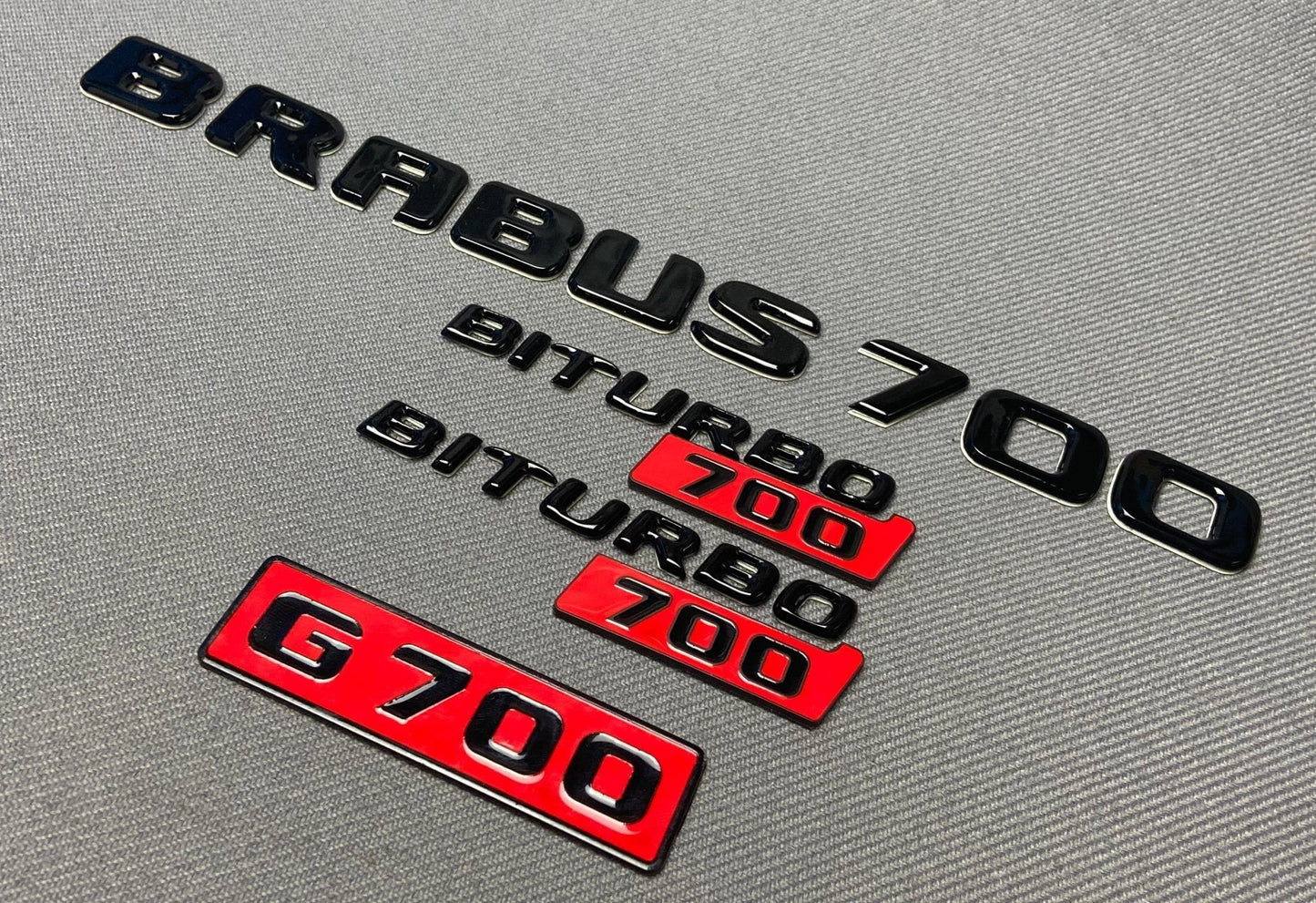 Brabus style set of Badges 700 G700 biturbo Compatible with Mercedes-Benz W463 W463A G-Wagon G-Class