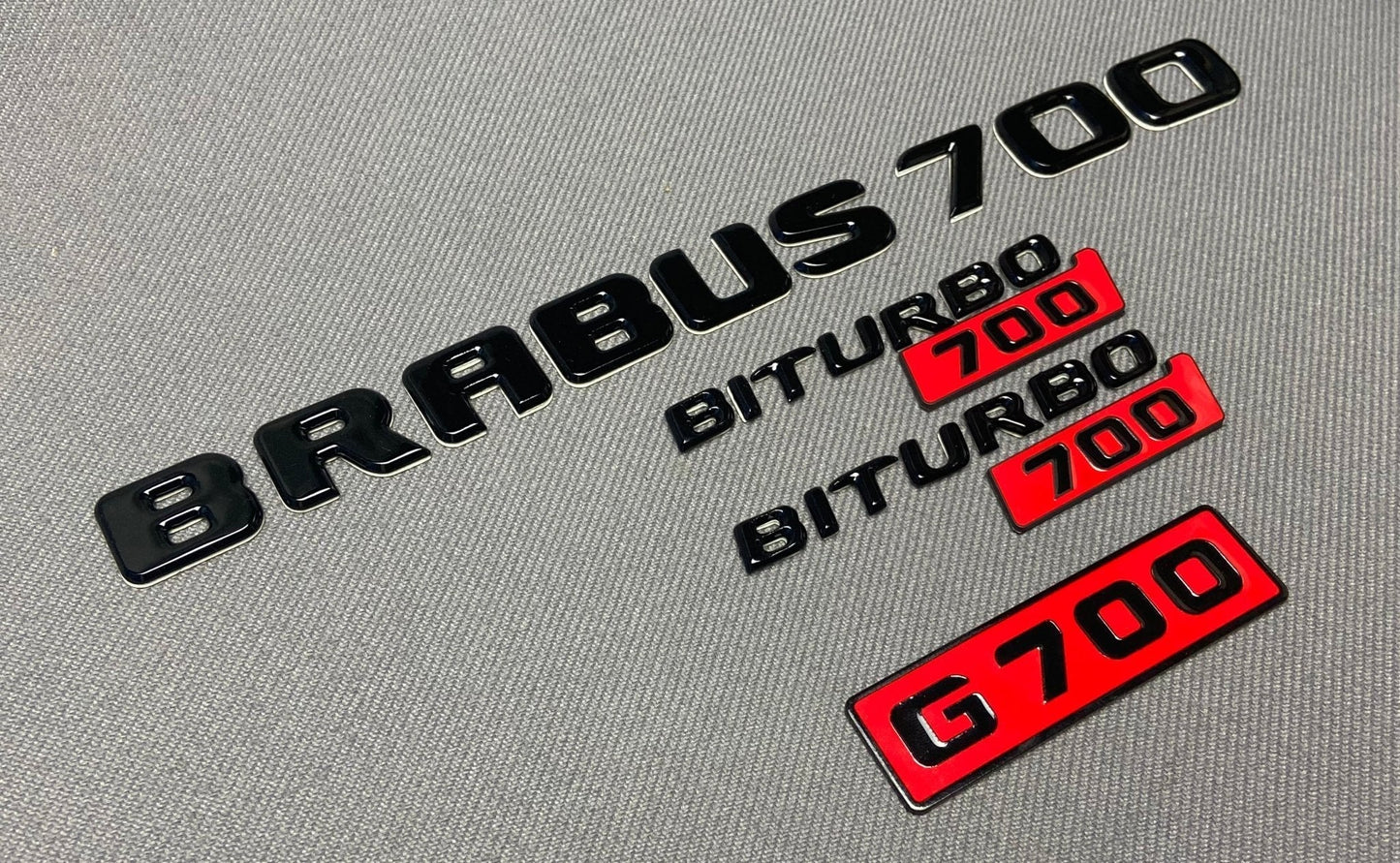 Brabus style set of Badges 700 G700 biturbo Compatible with Mercedes-Benz W463 W463A G-Wagon G-Class