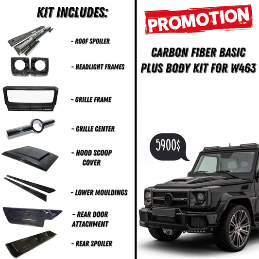 Carbon fiber Basic PLUS body kit for Mercedes-Benz G-Class W463