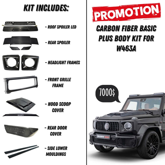 Carbon fiber Basic PLUS body kit for Mercedes-Benz G-Class W463A W464