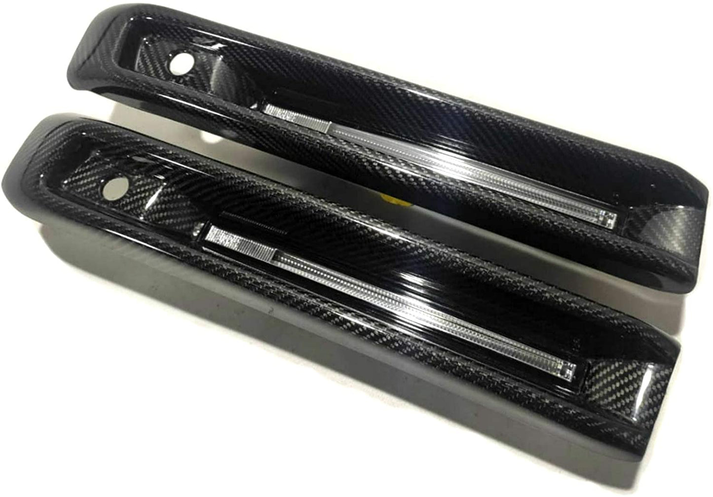 Carbon fiber front AMG bumper fog lights covers with LEDs for Mercedes-Benz G-Class W463A