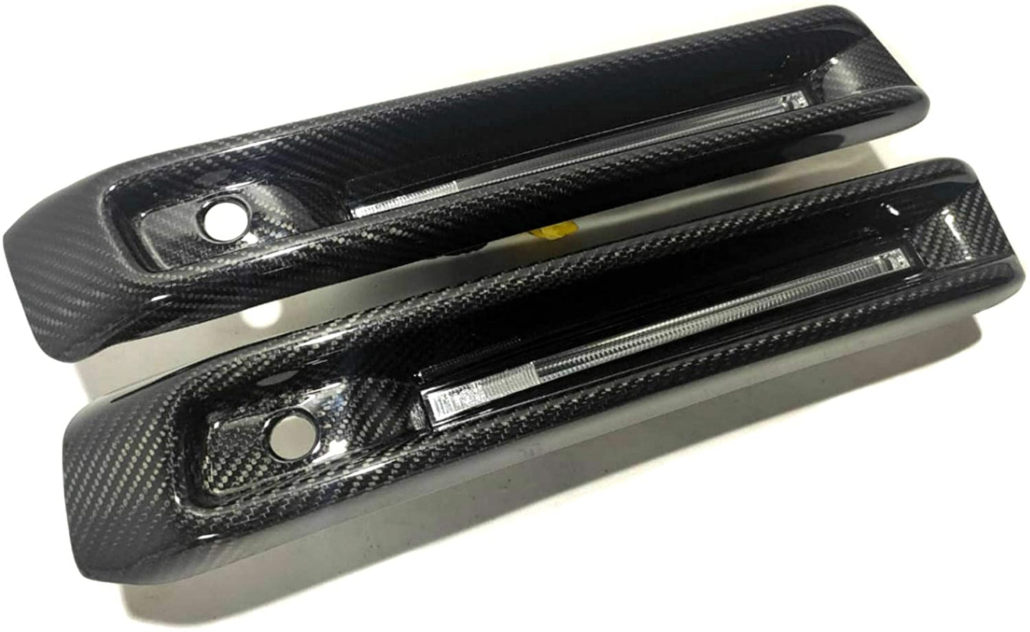 Carbon fiber front AMG bumper fog lights covers with LEDs for Mercedes-Benz G-Class W463A