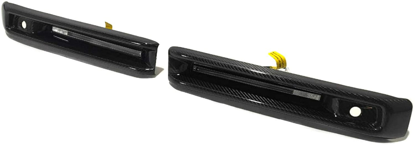 Carbon fiber front AMG bumper fog lights covers with LEDs for Mercedes-Benz G-Class W463A