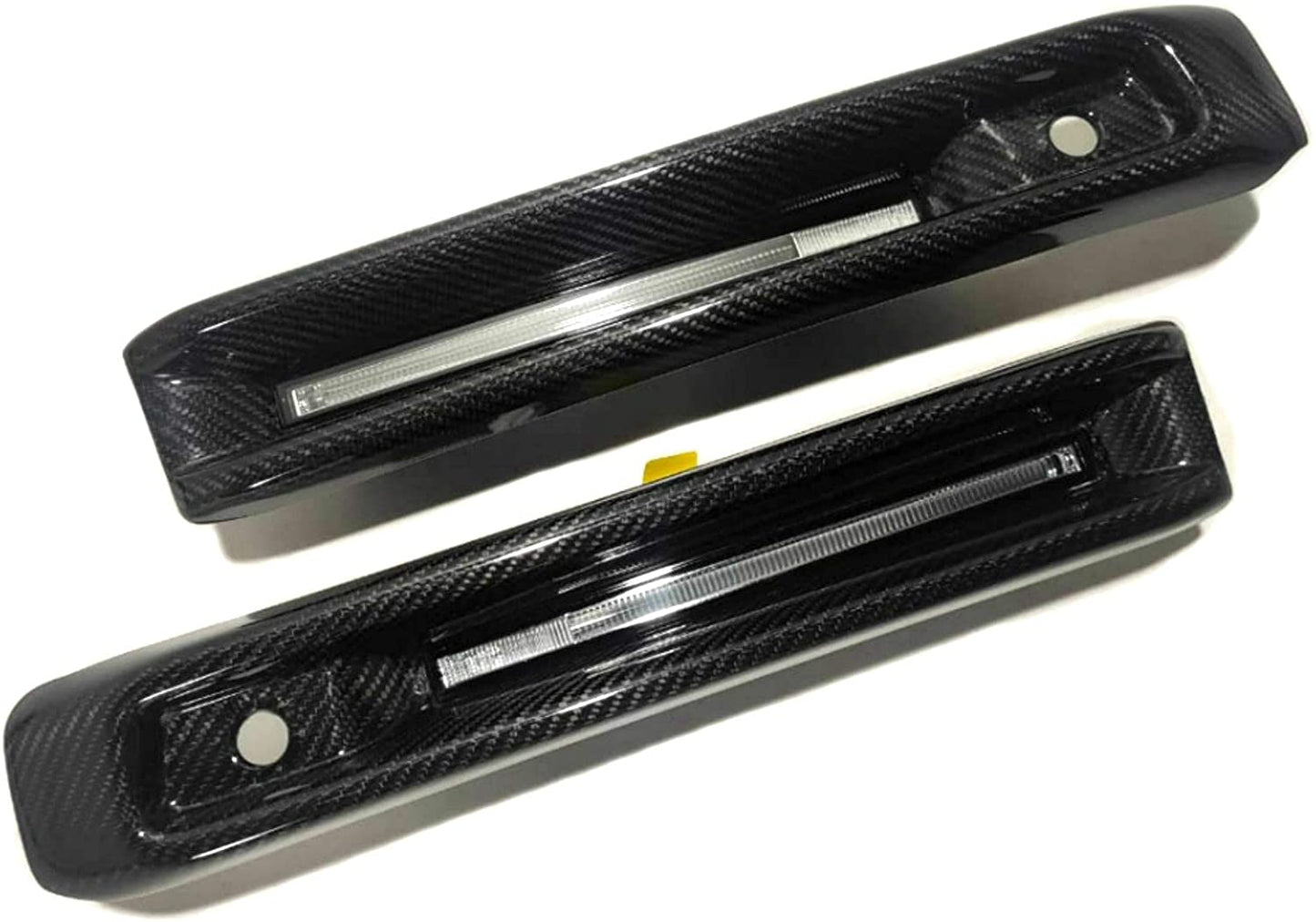 Carbon fiber front AMG bumper fog lights covers with LEDs for Mercedes-Benz G-Class W463A