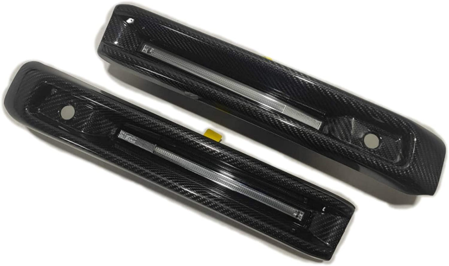 Carbon fiber front AMG bumper fog lights covers with LEDs for Mercedes-Benz G-Class W463A