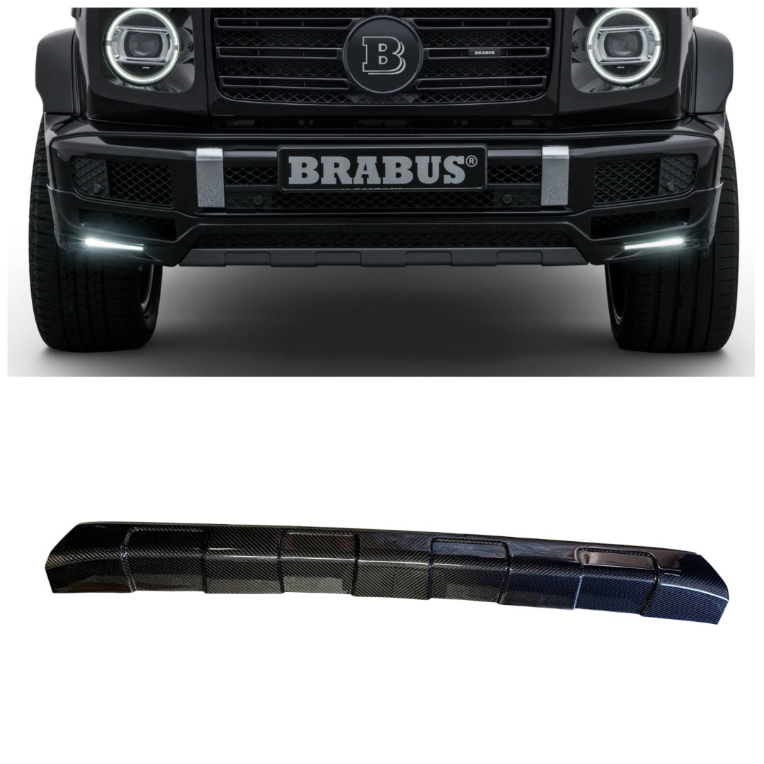 Carbon fiber front Brabus diffuser for G500 bumper lip spoiler Mercedes-Benz W463a G-Class