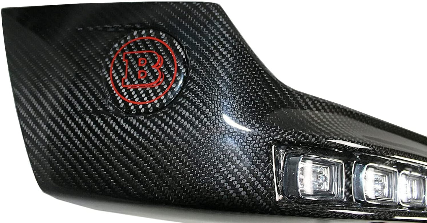 Carbon Fiber Front Bumper Brabus Diffuser Lip with LEDs for Mercedes-Benz G-Wagon G-Class W463 G63 G55 G500