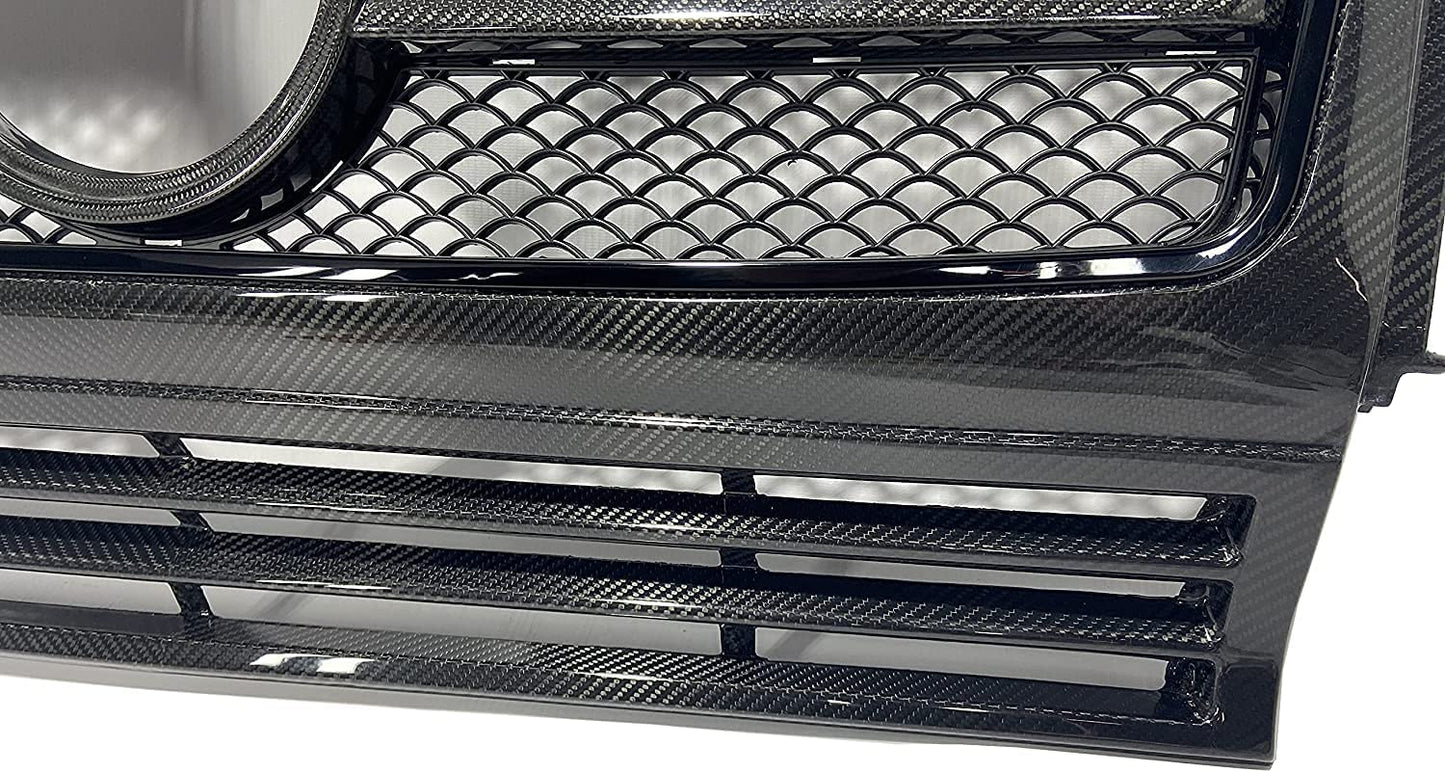 Carbon Fiber Front Grille Frame AMG Set for Mercedes-Benz G-Wagon G-Class W463 G63 G55 G500