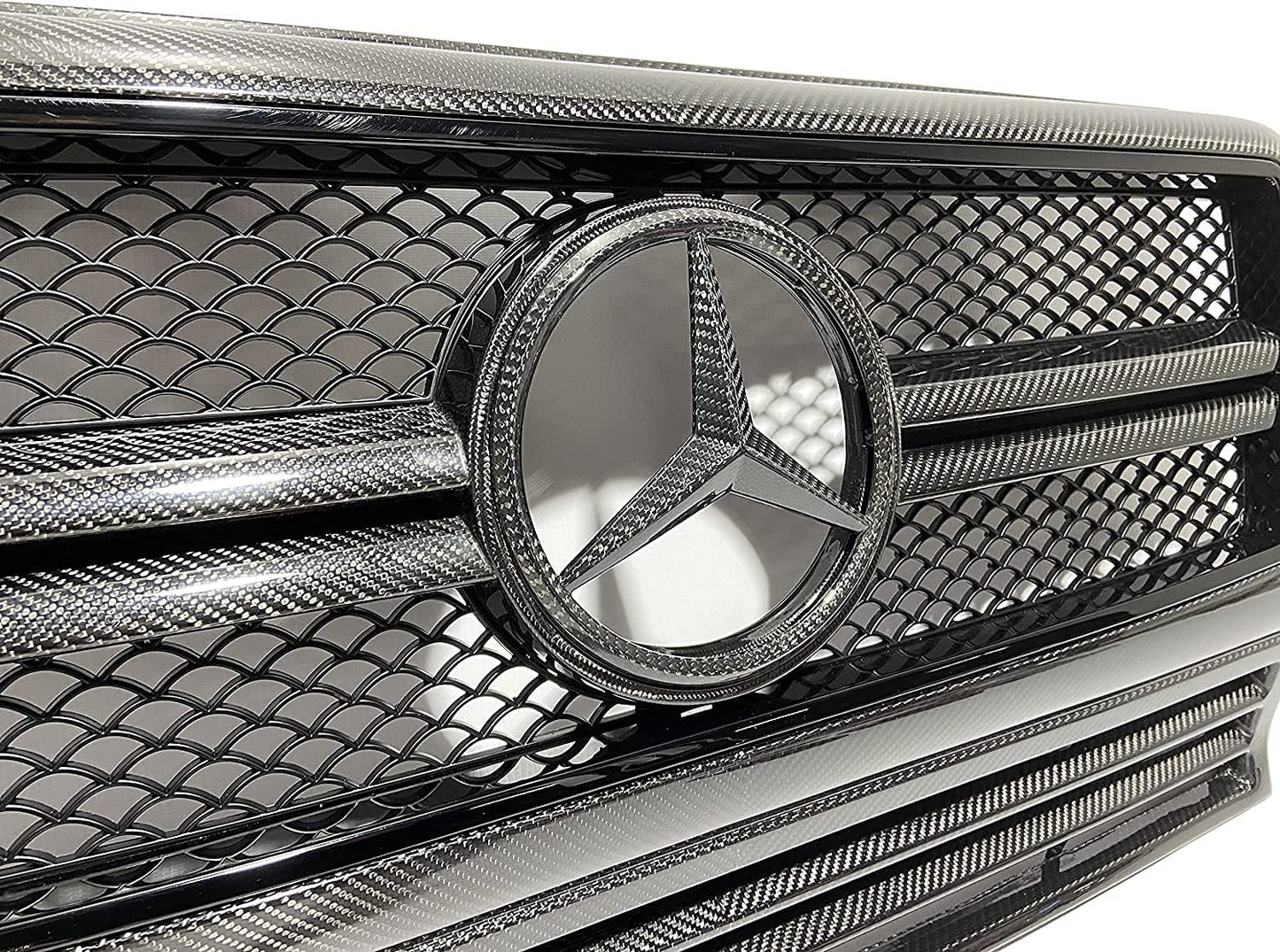 Carbon Fiber Front Grille Frame AMG Set for Mercedes-Benz G-Wagon G-Class W463 G63 G55 G500