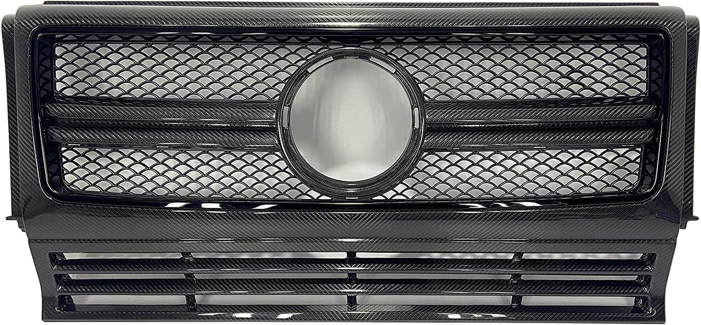 Carbon Fiber Front Grille Frame Set for Mercedes-Benz G-Wagon G-Class W463 G63 G55 G500