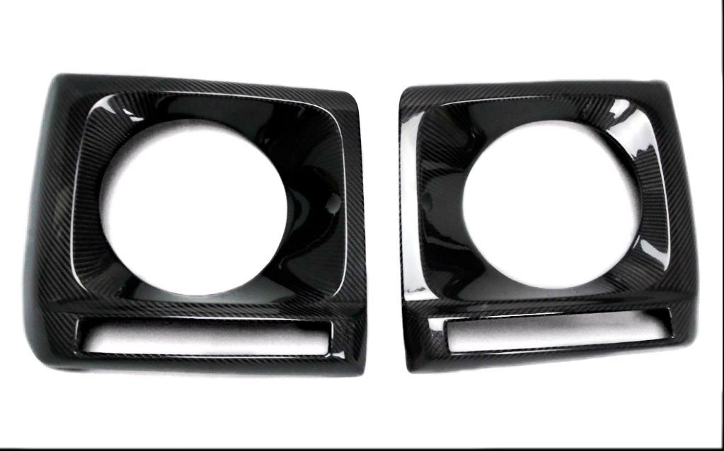 Carbon fiber front headlight covers 2 pcs set for Mercedes-Benz W463 G-Wagon