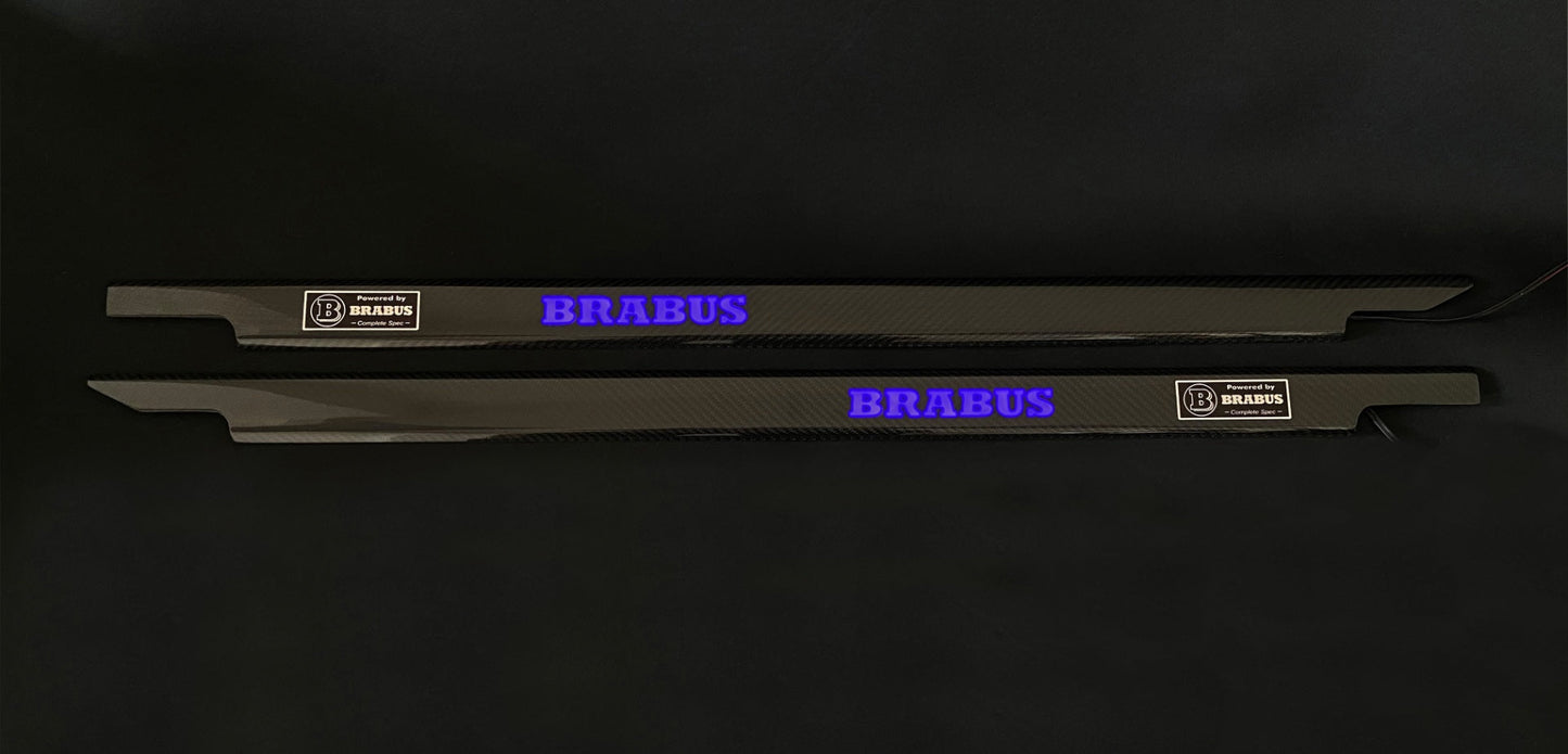 Carbon fiber LED Illuminated Brabus Door Sills 2 pcs for Mercedes-Benz G W463 3-door G-Class